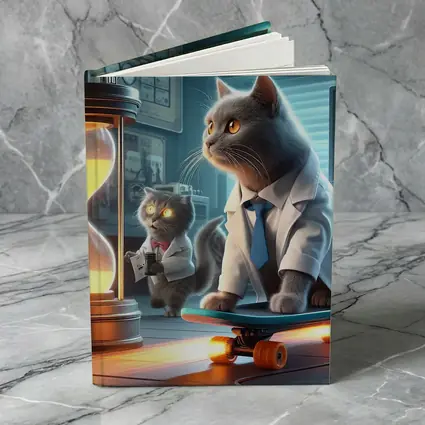 Scientist Cats Time Travel Lab Skateboard