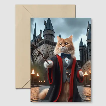 Orange Cat Wizard Robes Magic Castle