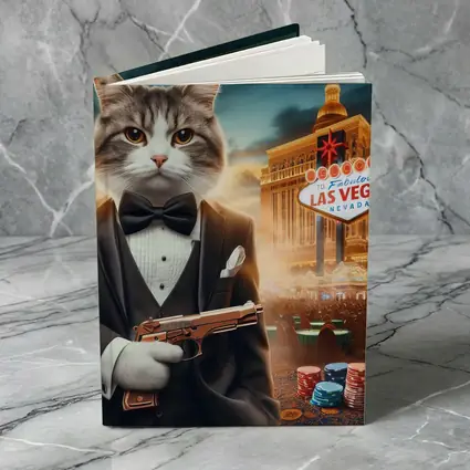 Tuxedo Cat Secret Agent Las Vegas Casino