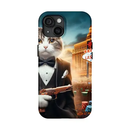 Tuxedo Cat Secret Agent Las Vegas Casino