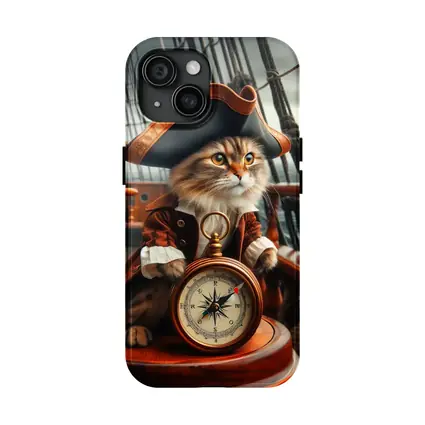Pirate Cat Captain On Sailing Ship