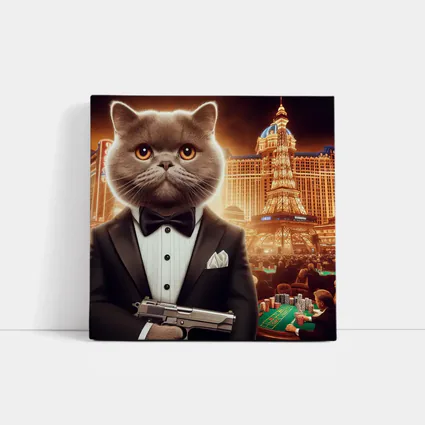British Shorthair Cat Spy Las Vegas Casino