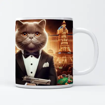 British Shorthair Cat Spy Las Vegas Casino