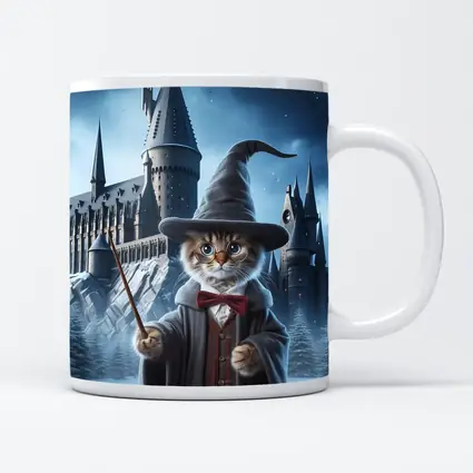 Wizard Cat Winter Castle Fantasy Art