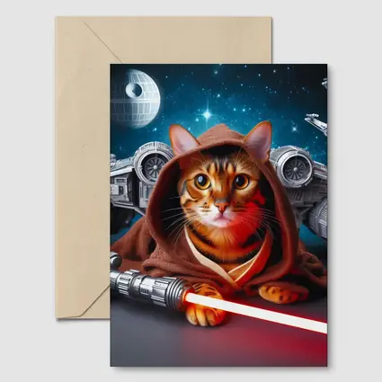 Bengal Cat Jedi Robe Space Battle