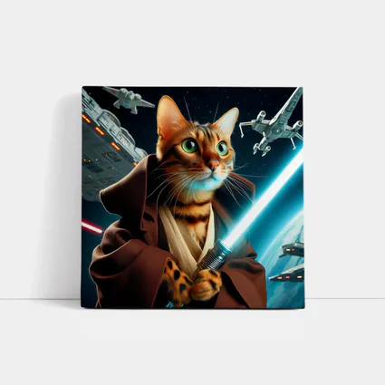 Bengal Cat Jedi Space Battle Fantasy