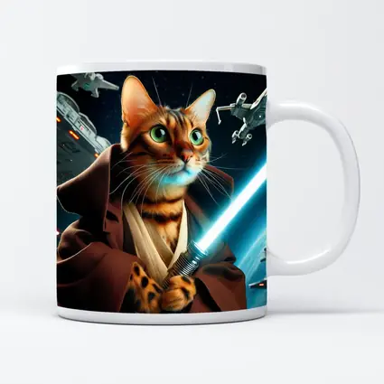 Bengal Cat Jedi Space Battle Fantasy