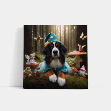 Bernese Mountain Dog Wizard Enchanted Forest