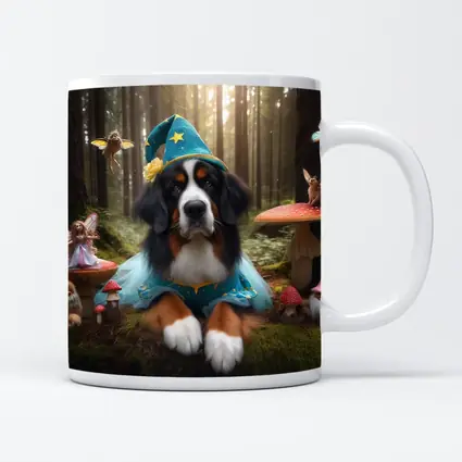 Bernese Mountain Dog Wizard Enchanted Forest