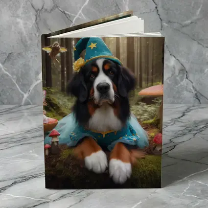 Bernese Mountain Dog Wizard Enchanted Forest