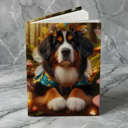 Bernese Mountain Dog Fairy Forest Fantasy