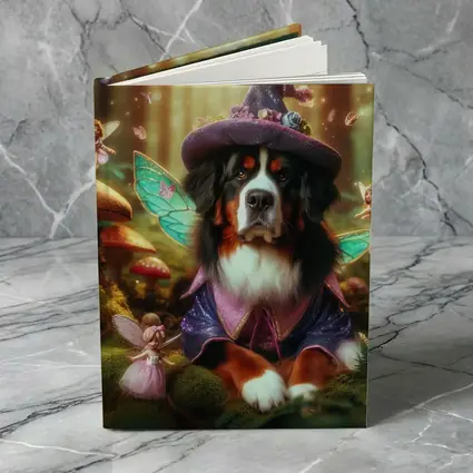 Bernese Mountain Dog Fairy Forest Fantasy