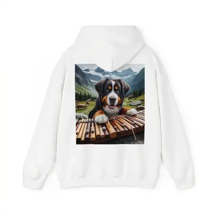 Bernese Mountain Dog Playing Xylophone Alpine