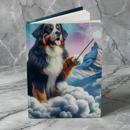 Bernese Mountain Dog Wizard Clouds Fantasy
