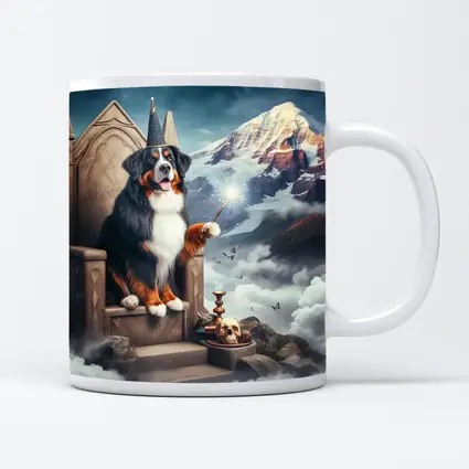 Bernese Mountain Dog Wizard Fantasy Throne