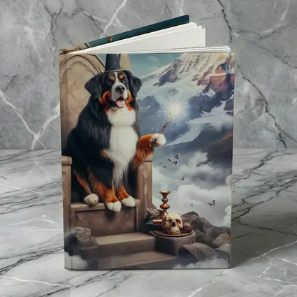 Bernese Mountain Dog Wizard Fantasy Throne