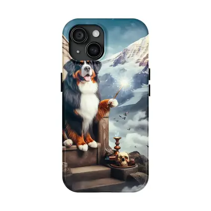 Bernese Mountain Dog Wizard Fantasy Throne