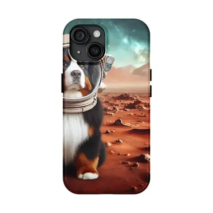Bernese Mountain Dog Astronaut On Mars