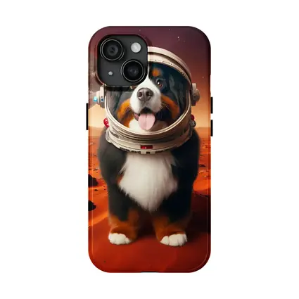 Bernese Mountain Dog Astronaut On Mars