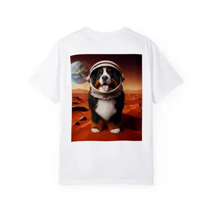 Bernese Mountain Dog Astronaut On Mars