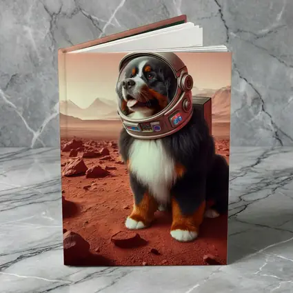 Bernese Mountain Dog Astronaut On Mars