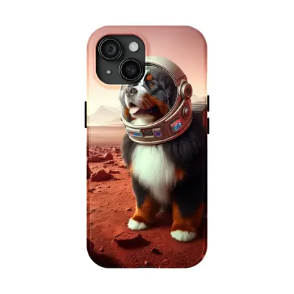 Bernese Mountain Dog Astronaut On Mars