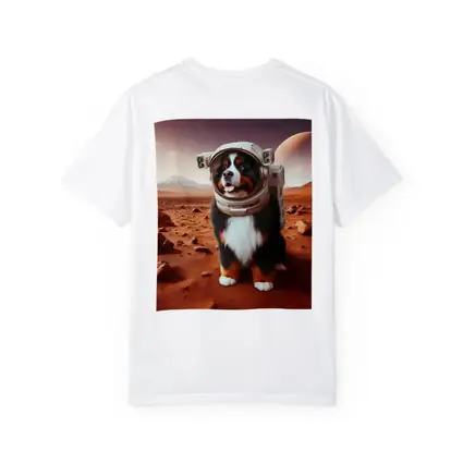 Bernese Mountain Dog Astronaut on Mars