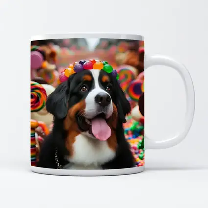 Bernese Mountain Dog Candy Land Scene