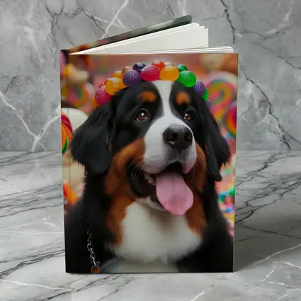 Bernese Mountain Dog Candy Land Scene