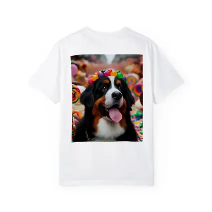 Bernese Mountain Dog Candy Land Scene