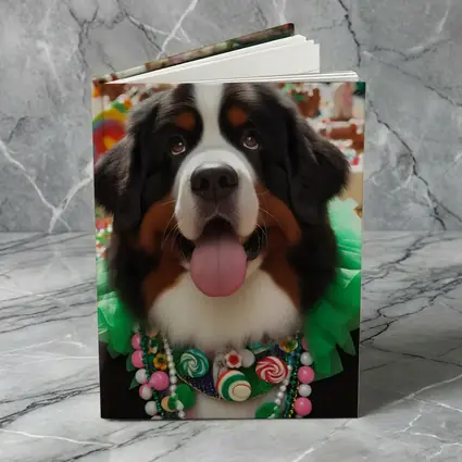 Bernese Mountain Dog Candy Wonderland Scene
