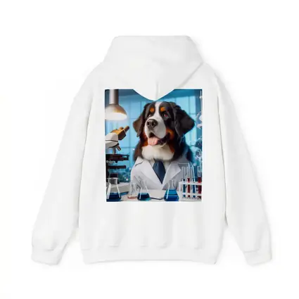 Bernese Mountain Dog Scientist Laboratory Setting