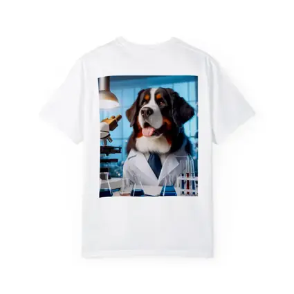 Bernese Mountain Dog Scientist Laboratory Setting