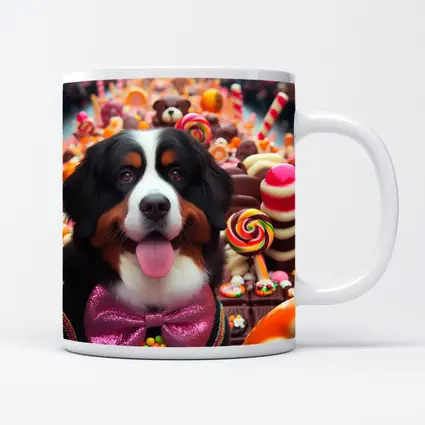 Bernese Mountain Dog Candy Sweets Background