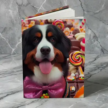 Bernese Mountain Dog Candy Sweets Background