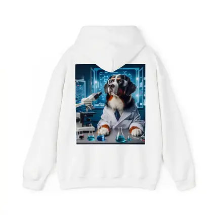 Bernese Mountain Dog Scientist Laboratory Setting