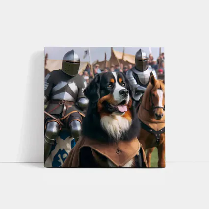Bernese Mountain Dog Knight Medieval Battle