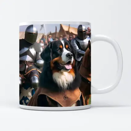 Bernese Mountain Dog Knight Medieval Battle