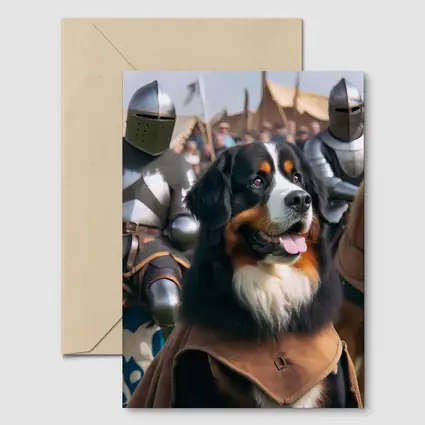 Bernese Mountain Dog Knight Medieval Battle