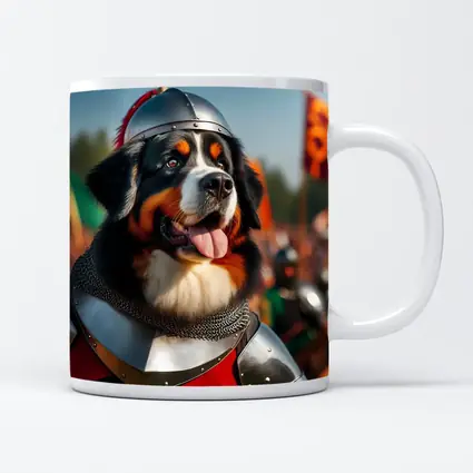 Bernese Mountain Dog Knight Medieval Battle