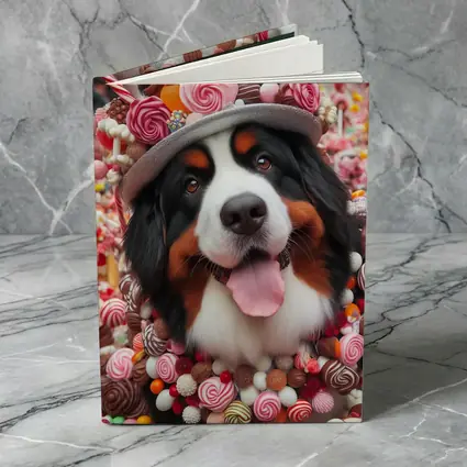 Bernese Mountain Dog Candy Wonderland Scene