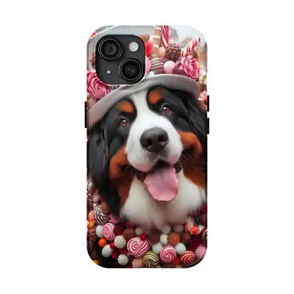 Bernese Mountain Dog Candy Wonderland Scene