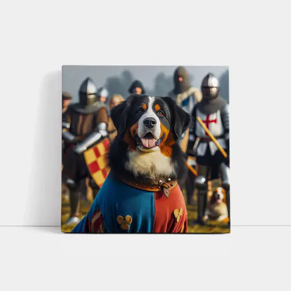 Bernese Mountain Dog Knight Medieval Battle