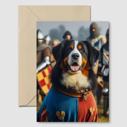 Bernese Mountain Dog Knight Medieval Battle