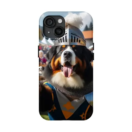 Bernese Mountain Dog Knight Armor Crowd