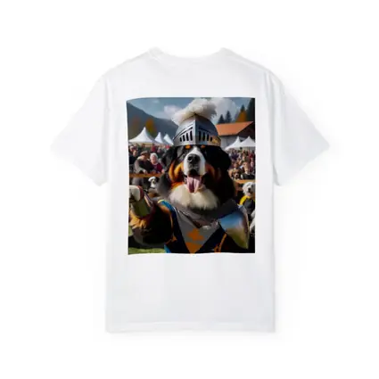 Bernese Mountain Dog Knight Armor Crowd