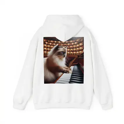 Ragdoll Cat Playing Piano Concert Hall