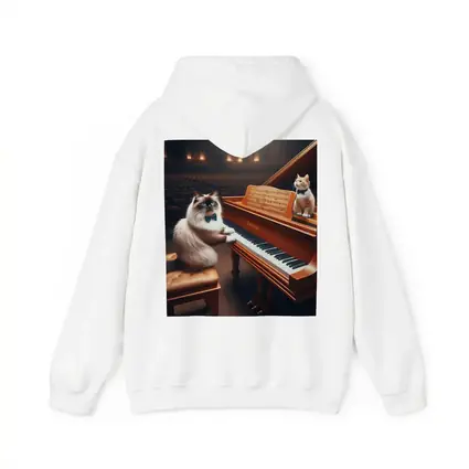 Ragdoll Cat Playing Grand Piano Concert Hall