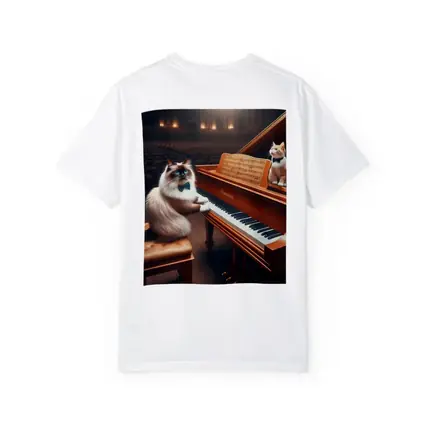 Ragdoll Cat Playing Grand Piano Concert Hall