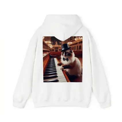 Ragdoll Cat Playing Piano Concert Hall